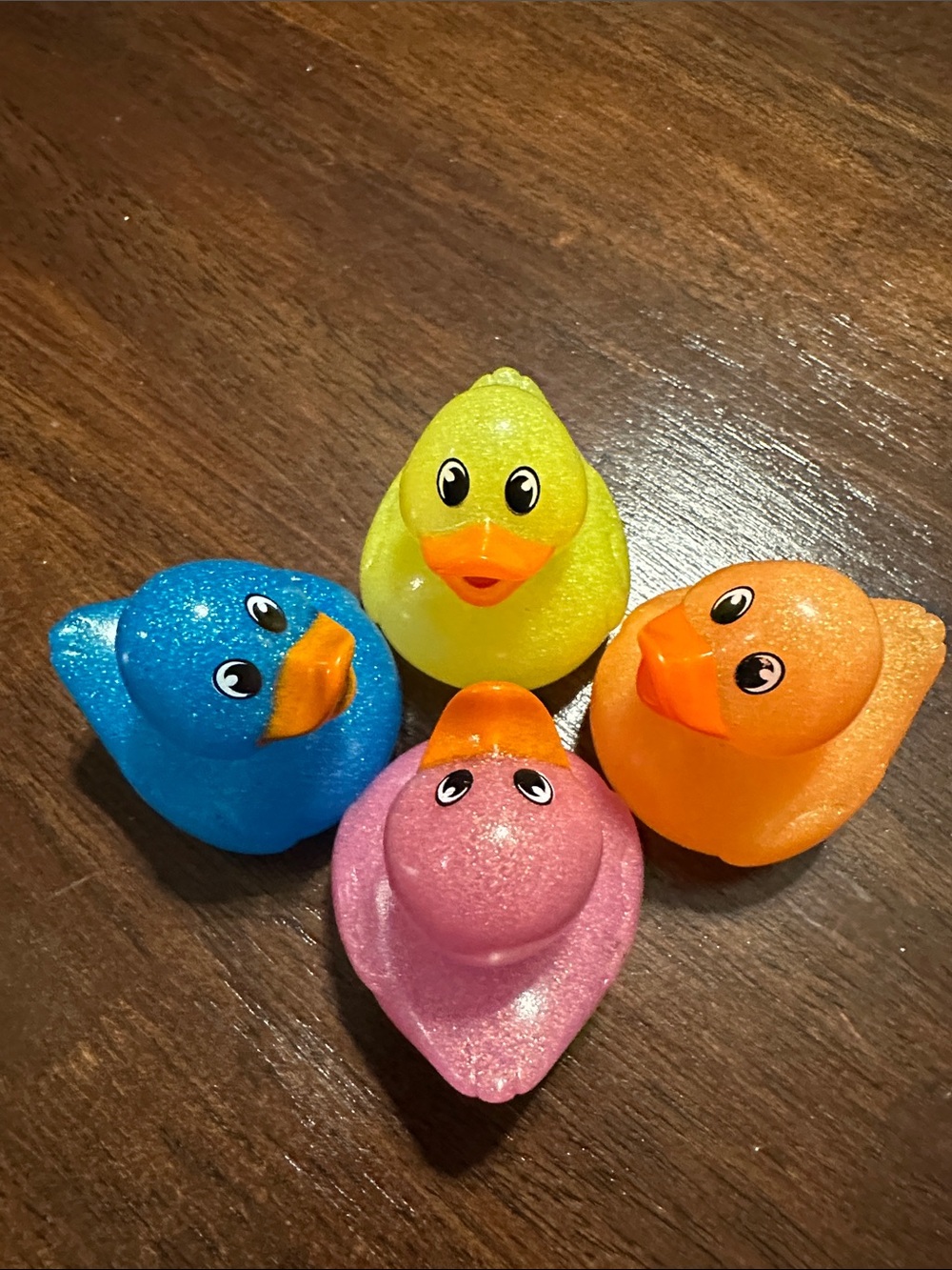 Glitter Duck Set - Blue, Yellow, Orange, Pink